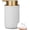 Beige, variant on ABCISI Foaming Dispenser with Unique Line Pattern Design, Ceramic Foam Soap Dispenser with Gold Soap for Kitchen Bathroom, 12 Oz Refillable Soap Dispenser for Hand Wash, Sanitizer, Shower Gel (Beige)