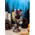 thumbnail image 2 of Ebros Maroon And Gold Medieval Dragon Wyvern Holding Egg Wine Goblet Chalice 5oz, 2 of 5