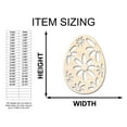 thumbnail image 2 of Unfinished Wood Daisy Egg Shape - Easter Craft - up to 46" DIY 30" / 1/4", 2 of 4