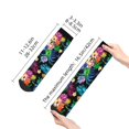 thumbnail image 4 of Fuzoiu Colorful Flowers Print Adult Socks, Crew Moisture-wicking Socks, Unisex Cushion Crew Socks,Casual Sports Ankle Socks, 4 of 7