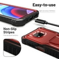 thumbnail image 2 of ExoGuard For Moto G Power 2021 Case, Phone Case with Screen Protector and Kickstand (Red), 2 of 7