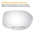 thumbnail image 3 of Unique Bargains 1 Pcs Pair Left Right Rearview Mirror Glass Replacement Heated White with Back Fit for Honda Odyssey 14-17, 3 of 6
