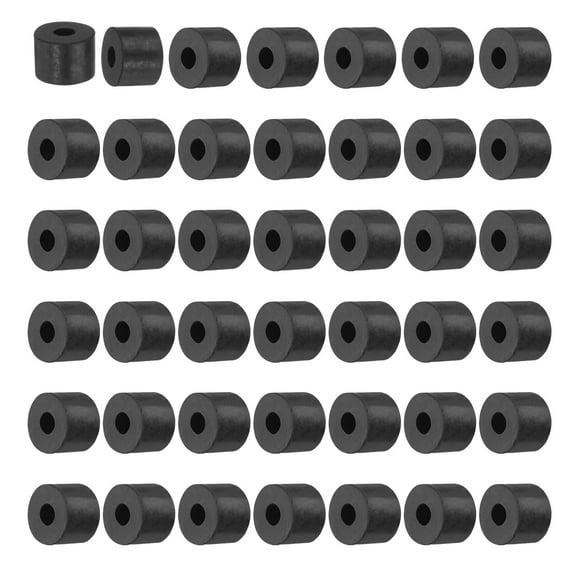 Uxcell 60 Pack Rubber Spacers 14mm OD x 5mm ID x 10mm Thick Round Anti Vibration Spacer Rubber Bushing Grommets Thick Rubber Washers for Home Car Accessories