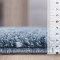 thumbnail image 4 of BNM Solid Indoor Shag Runner or Area Rug, 5' x 8', Blue, 4 of 7