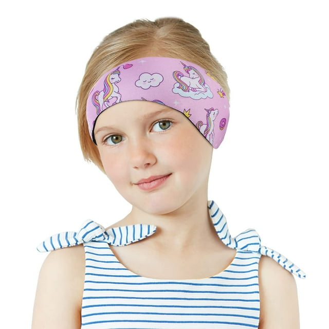 Diadema MoKo Unicorn, protección auditiva impermeable para niños, rosa