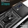 thumbnail image 6 of for Xiaomi 13 Lite Case with Slide Camera Cover for Men, Military Grade Drop Protective Phone Cover Case with Ring Kickstand for Xiaomi 13 Lite/Civi 2 SJ Red, 6 of 10