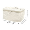 thumbnail image 2 of Unique Bargains 1 Pc Rectangle Heart Makeup Bag White PU, 2 of 3