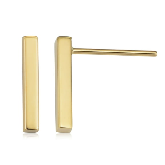 KoolJewelry 10k Gold Bar Earrings