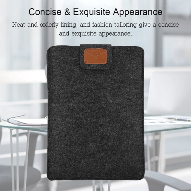 Elegante funda para portátil de 13 pulgadas con forma de sobre, anticolisión, color negro
