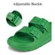 thumbnail image 5 of Sandalias cómodas de plataforma para mujer con doble hebilla, sandalias ajustables de espuma EVA, artículos esenciales para vacaciones en verano, playa, piscina, 5 of 5