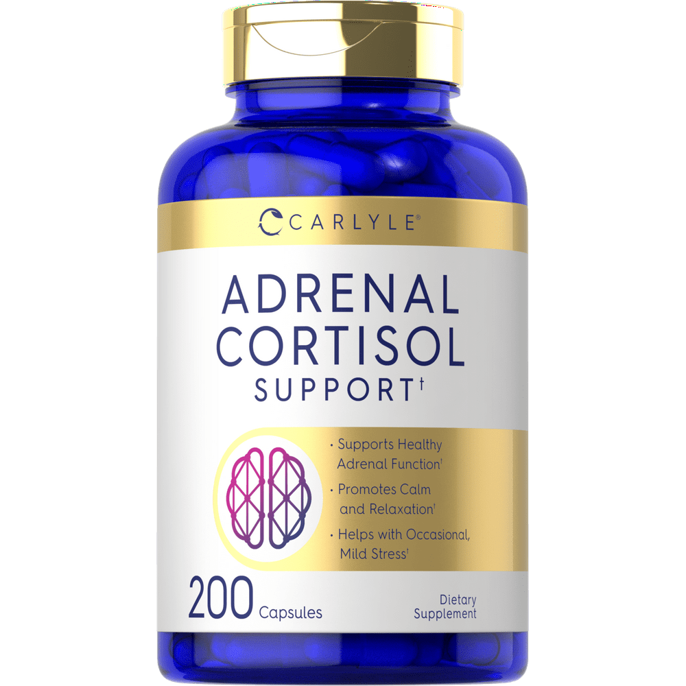 Adrenal Support Complex 200 Capsules Adrenal Cortisol Health Non