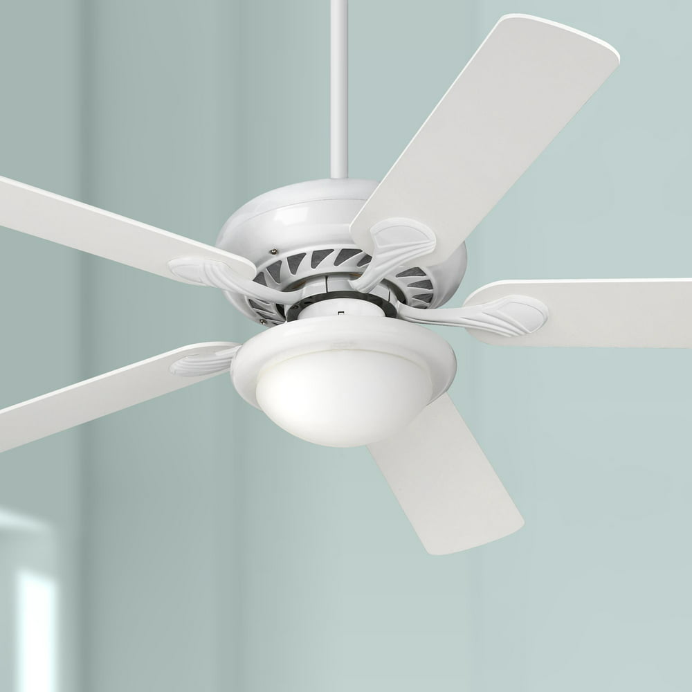 52" Casa Vieja Modern Ceiling Fan with Light LED Dimmable White Opal