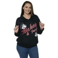 thumbnail image 3 of Women's Plus Size Disney Mickey & Friends Hoodie Sweatshirt Black Zip Up, 3 of 8