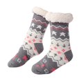 thumbnail image 3 of siminsem Slipper Socks for Women with Grippers Fuzzy Non-Slip Christmas Warm Cozy Fluffy House Socks one Size Soft Plush Winter Gift for Her Stocking Stuffer, Grey,One Size, 3 of 8