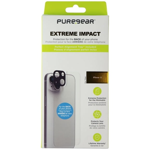 PureGear Extreme Impact Screen and Camera Protector for iPhone 13