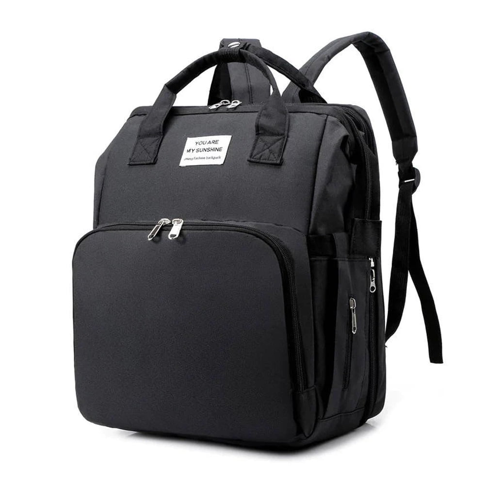 Diaper Bag Backpack, Multifunction Travel Baby Nappy Changing Bags, Tote Bags for Baby Care, Large Capacity, Stylish and Durable (Black)
