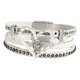 thumbnail image 5 of Pulsera Boho tipo brazalete Pulsera apilable Brazalete de aleación Pulsera envolvente de cuero PU Blanco, 5 of 9