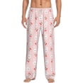thumbnail image 1 of Kdxio Rabbit And Cherry Pattern Men's Pajama Pants, Elastic Waist with Drawstring and Pockets, Comfortable Loungewear-Small, 1 of 6