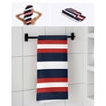 thumbnail image 6 of Red Navy Blue Striped Towel Set of 3, Soft Microfiber Bath Towels, Hand Towel, Washcloths, Contemporary Minimalist Aesthetic Quick-Dry Absorbent Towels for Bathroom Kitchen Hotel Beach Gym Spa, 6 of 7