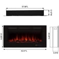 thumbnail image 3 of Valuxhome Electric Fireplace, 42 Inches Fireplace, Recessed Fireplaces for Living Room Electric with Remote, Overheating Protection, Logset and Crystal, Touch Screen, 1500W/750W, Black, 3 of 5