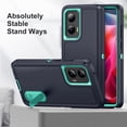 thumbnail image 6 of Dteck for Motorola G 5G (2024) Case with Built in Kickstand, Shockproof/Dustproof/Drop Proof Military Grade Non-Slip 3-Layer Silicone PC Protective Cover, Darkblue+Mint, 6 of 8