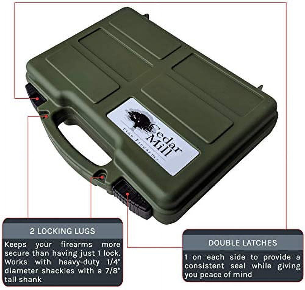 Premium Pick & Pluck Hard Pistol Case - 12” x 8” | GREEN