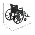 thumbnail image 2 of Silla de ruedas bariátrica Drive Medical STD20ECDDAHD-ELR Sentra EC de alta resistencia con brazos de escritorio desmontables y reposapiernas elevables, color negro, 2 of 2