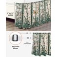 thumbnail image 3 of Retro Butterfly Wrap Around Bed Skirts for Queen Bed 16" Drop, Bed Skirt with Adjustable Elastic Belt Dust Ruffle Bed Valance for Bedroom Hotel Luxury Green Spring Floral Botanical Bed Frame Cover, 3 of 7