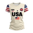 thumbnail image 2 of 250th Anniversary Printed Women Shirts Casual 250 Years Of Freedom T Shirt Short Sleeve Tshirts Patriotic Tops, 2 of 5