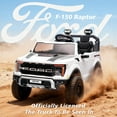 thumbnail image 3 of 24V Ride On Toys for Big Kids 2 Seater, Ford F150 Electric Car for Kids, Battery Powered Kids Ride On Car to Drive, Toddler Car with Bluetooth LED Light for Boys Girls 3-8, White, 3 of 9