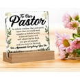 thumbnail image 5 of Pastor Gifts for Men Women - Thank You Appreciation Gifts for Pastor - Religious Gifts for Pastor - Pastor Clear Desk Decorative Sign Home Decor 4x4 Inch, 5 of 7