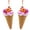 Purple-2PCS, variant on Christmas Ice Cream Cone Hanging Ornaments, Resin Dessert Ice Cream Sculpture Figurine Pendant for Home Party Xmas Tree Decor (2PCS)