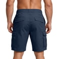 thumbnail image 3 of Men's Cargo Shorts - Stretch Waist, Zipper Pockets, Quick-Dry for Casual Work Shorts, 4XL, 3 of 4