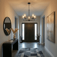 thumbnail image 5 of Vivio Lighting 5-Light Modern Matte Black Corded Electric Candle Stick Chandeliers, 5 of 6