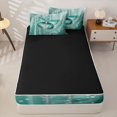 thumbnail image 4 of Erosebridal Sparkle Print Butterfly Zipper Full Size Comforter Sets with Fitted Sheet and 2 Pillowcases,Cute Fly Animal Zipper Bedding Set For Girls,Black Reversible,4 Pieces, 4 of 7