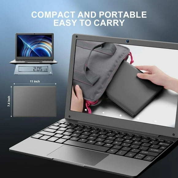 10.1'' Laptop Computer Quad Core Android 12.0 Mini Netbook For Kids and Adults