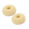 thumbnail image 1 of TwistyTieLB Hair Donut Bun Maker 2 piezas tamaño pequeño (2.5 pulgadas/rubio beige) para moño estilo anillo para niños para cabello corto y fino, 1 of 5