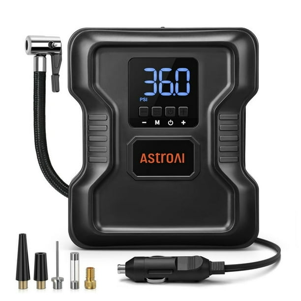 Astroai Tire Inflator Portable Air Compressor For Tires Car Tire Air Pump 150 Psi 12v Dc Black