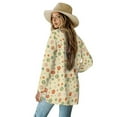 thumbnail image 3 of SCRAWLGOD Flower Womens Cardigans Lightweight Long Cardigan with Pockets for Women Party Size 2XL Long Sleeve Womens Long Cardigan Comfortable Women Dressy Sweaters, 3 of 7