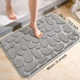 thumbnail image 3 of 1pc Cobblestone Pattern Bath Rug, Soft Non-Slip Quick Dry Bath Mat, Water Absorbent Shower Carpet For Home Bathroom, Bathroom Accessories ,Bathroom Decor , Bathroom decorations, 3 of 10