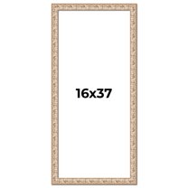 16x37 Frame White Real Wood Picture Frame Width 1.5 inches | Interior Frame Depth 0.5 inches |