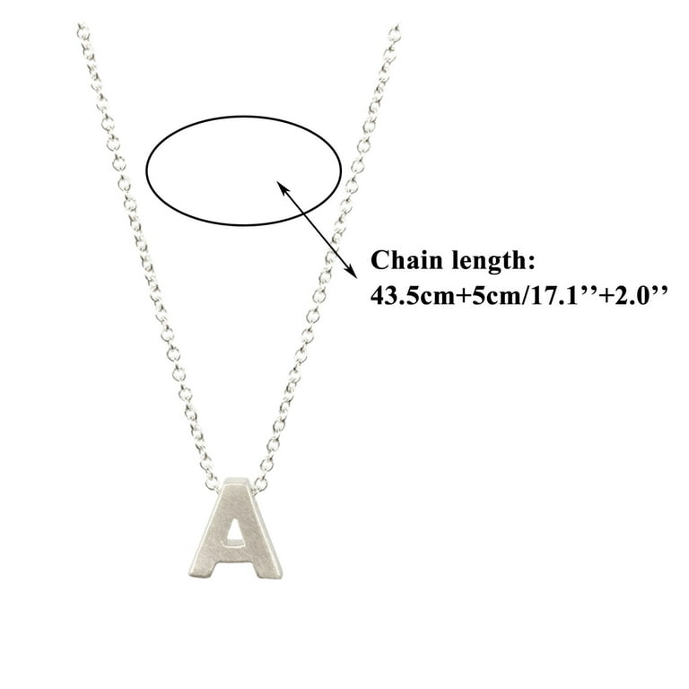 2023 New Dainty Silver Initial Necklaces for Women Gold Filled Layered  Silver Necklaces for Women AZ 26 Alphabet Initial Necklaces for Teen Girls
