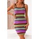 thumbnail image 2 of Minivestido PRETTYGARDEN para mujer 2025, estilo bohemio, a rayas, morado, 2 of 9