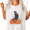 White, variant on UNISHE Black Cat Pumpkin Halloween Graphic Tee Women's Short Sleeve Crew Neck Top