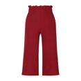 thumbnail image 2 of POINTERTECK Women Ruffled Wide-leg Pants  Summer Casual Loose High Waist Solid Color Trousers, 2 of 4