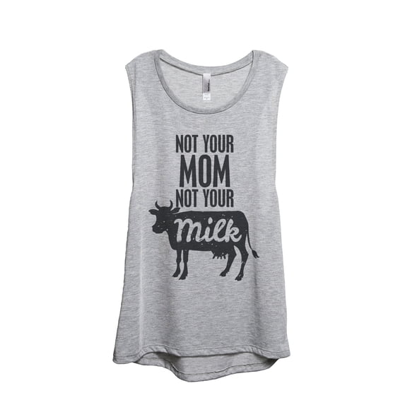 Not Your Mom Not Your Milk Women's Fashion Sleeveless Muscle Workout Yoga Tank Top Sport Grey 2X-Large