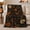 Key Florals, variant on Pumpkins and Leaves under Crescent Moon, Festive Whimsical Art for Halloween Fans, Moonlit Harvest Motif and Halloween Gift, Cozy Flannel Blanket for Family Room and Bedroom, Seasonal Home Decor