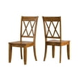 thumbnail image 3 of Weston Home Farmhouse Dining Chair with Cross Back, Set of 2, Oak, 3 of 7