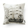 thumbnail image 6 of Phantoscope Geography Series Square Decorative Throw Pillow, 18" x 18", Beige, 4 Pack, 6 of 7