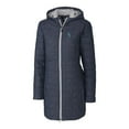 thumbnail image 2 of Women's Cutter & Buck Heathered Navy Seattle Mariners Rainier Primaloft Eco Full-Zip Hoodie Long Coat, 2 of 3